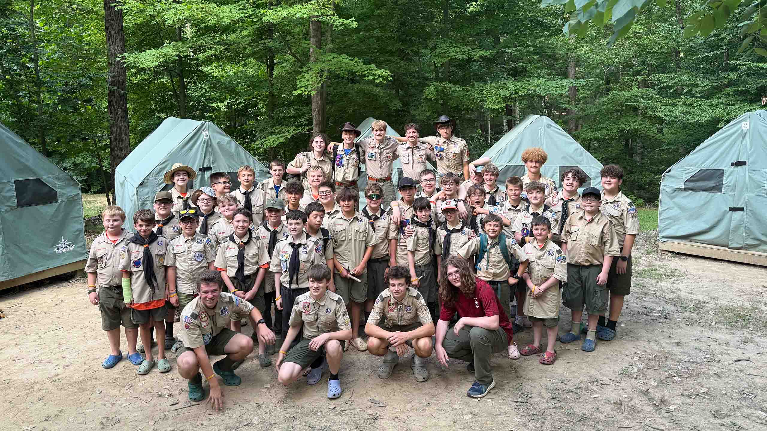 The Scouts of BSA Troop 199 at summer camp